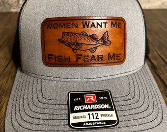 Women Want Me Fish Fear Me - Funny Fishing Hat - Dad / Husband Gift - Fisherman Gift - Fishing Gift - Bass Fishing