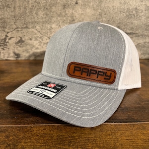 Pappy Hat - Real Leather Patch Hat - Pappy Gift Ideas