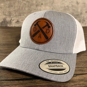 Dad Hat - Real Leather Patch Hat - New Dad Gift - Dad Hammer Hat - Fathers Day Gift