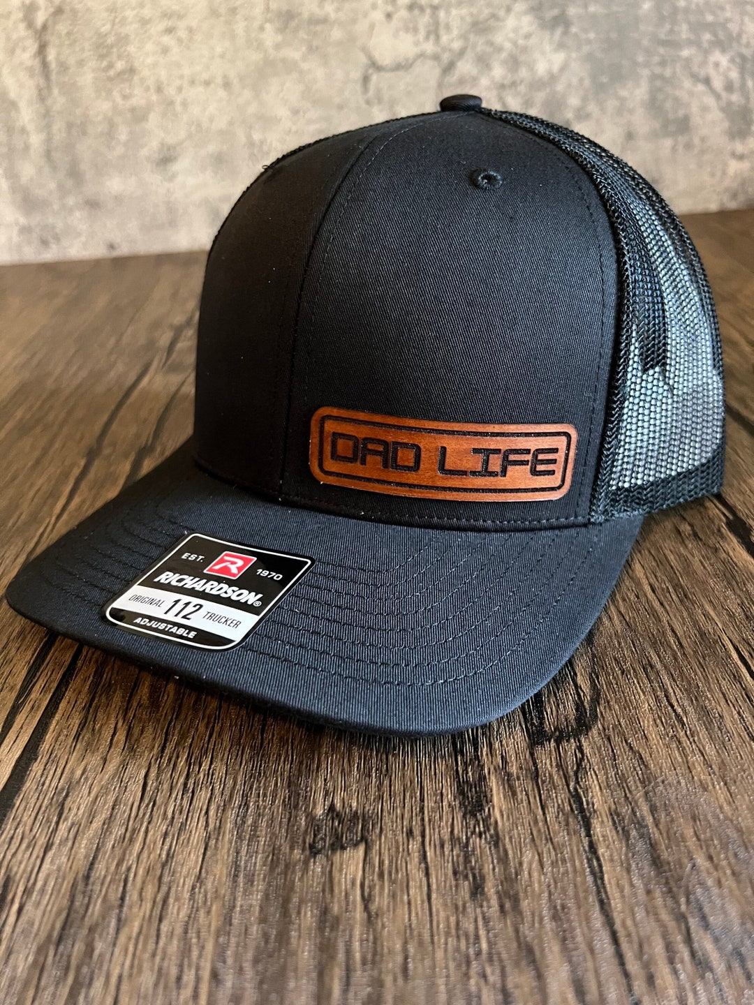 Dad Life Hat Best Dad Hat Dad Leather Patch Hat Etsy