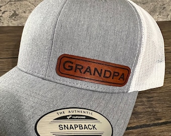 Pawpaw Real Leather Patch Hat New Grandpa Gift Pawpaw Birthday ...