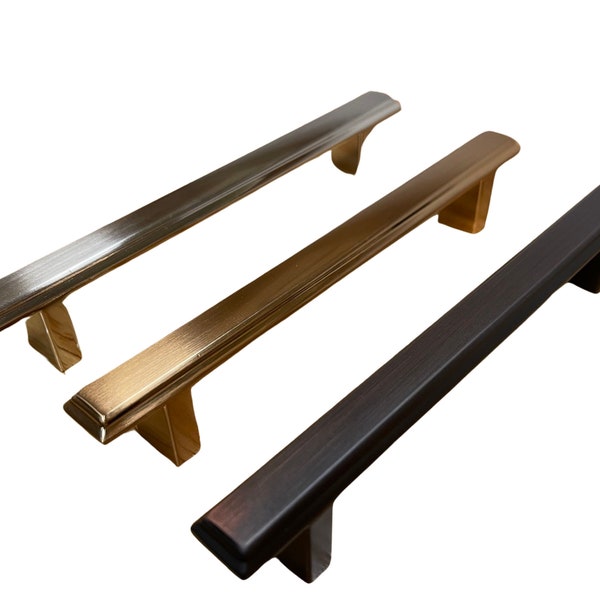 Cabinets Doors Pulls, Serving Trays Handles, Door Handles, Rose Gold, Stain Nickel and Oil Brushed Bronze.