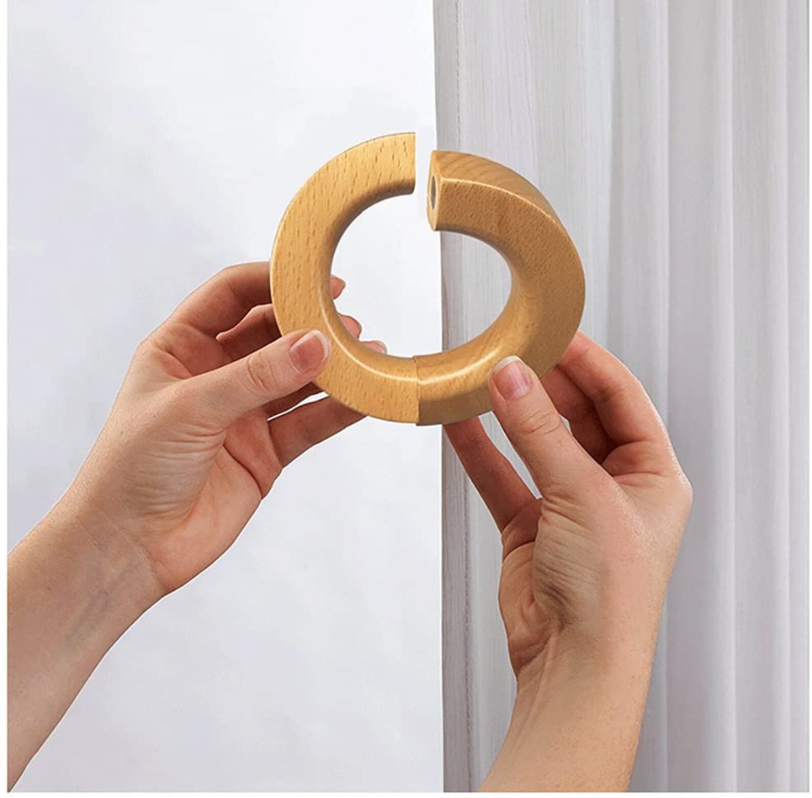 2 Pcs Wooden Curtain Tiebacks Curtain Holdbacks European Etsy