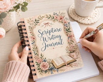 Scripture Writing Journal Spiral Bound Journal | Floral Bible Study Notebook