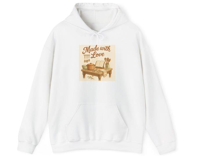 Made with Love Kitchen Table hoodie | Cooking Illustration Sweatshirt