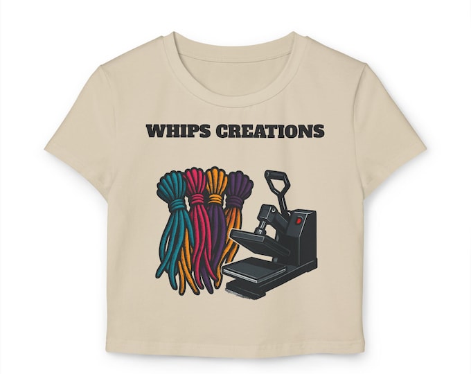 Whip's Creations Women's Baby Tee, Cute Graphic T-Shirt for Creatives, Unique Gift for Crafters, Fun Summer Top, Stylish Hobby Apparel