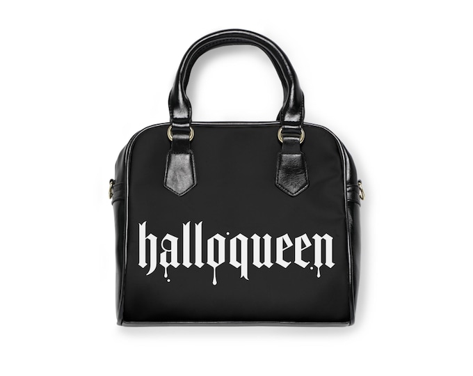 Halloween Shoulder Handbag, Spooky Purse, Ghost Bag, Fall Fashion Accessory, Halloqueen Handbag, Cutesy Halloween Tote