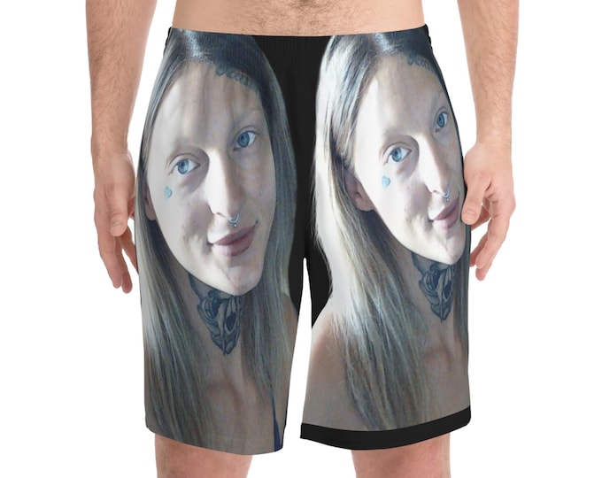 Custom Face Print Swim Trunks: Funny Personalized Beach Shorts