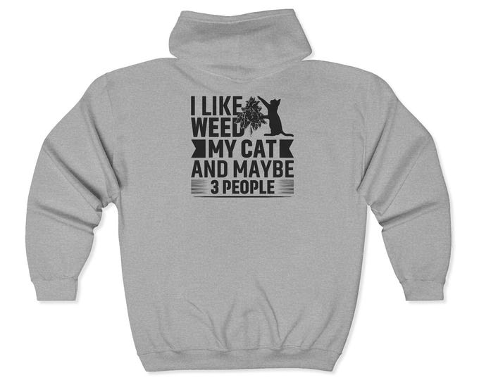 Medical Cannabis Zip-Up Hoodie, Unisex Heavy Blend Sweatshirt for 420 Enthusiasts, Gift for Cannabis Lovers, Cozy Lounge Wear