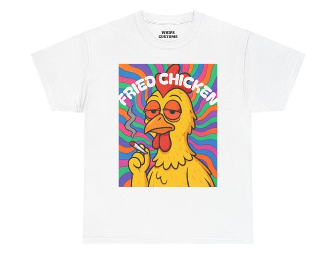 Vibrant Funny Chicken T-Shirt, Unisex Cotton Tee, Quirky Gift, Streetwear Style, Casual Humor Top, Retro Chicken Graphic Tee