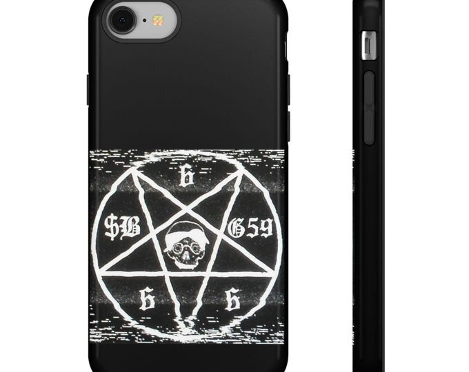Gothic Phone Case, Tough Phone Cover, Black Aesthetic Accessories, Alternative Style Gift, Halloween Decor, Unique Tech Accessories