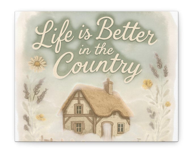 Life is Better in the Country canvas