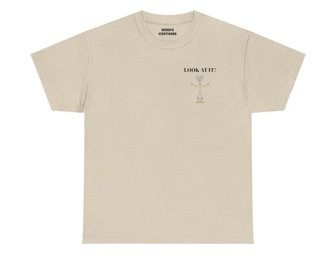 Look At It! Stick Figure Tee | Funny Minimalist Graphic Shirt