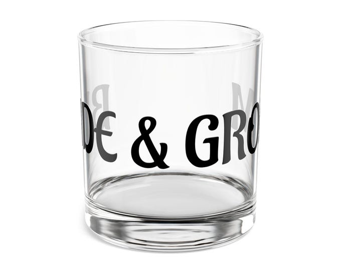 Personalized Rocks Glass, 10oz - Perfect for Weddings, Engagements, and Toasting Moments, Unique Gift for Bride, Best Man and Friends