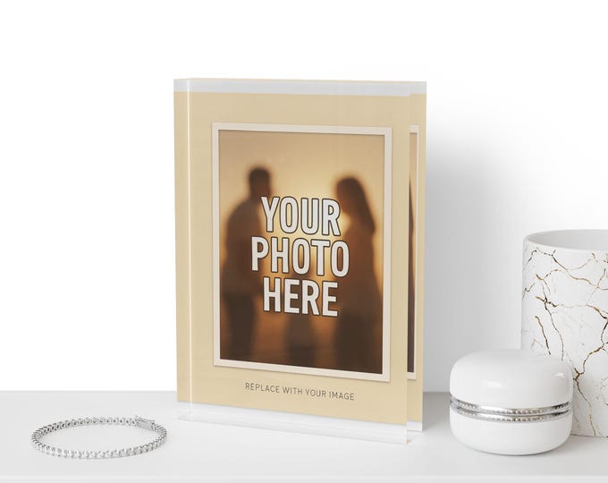 Personal Photo Block | Custom Acrylic Photo Display, Desk Picture Frame