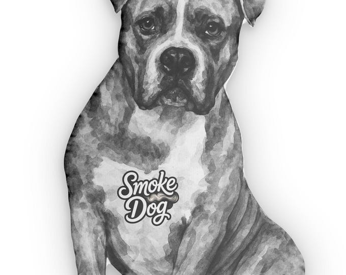 Smoke Dog custom shaped pillow | Pet silhouette pillow