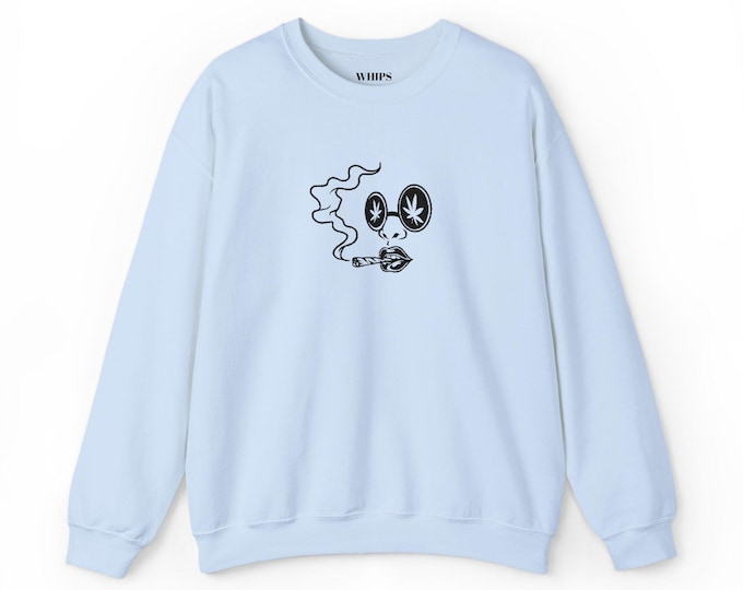Chill Vibes Crewneck Sweatshirt, Unisex Sweater for Relaxation, Cozy Gift for Friends, Perfect for Festivals, Cannabis-Inspired Apparel