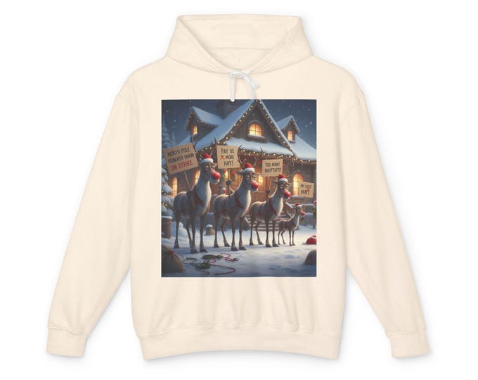 Reindeer Carolers Hoodie | Christmas Holiday Illustration