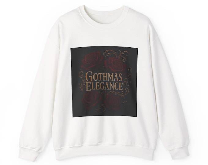 Gothmas Elegance Crewneck Sweatshirt | Gothic Roses Holiday Style