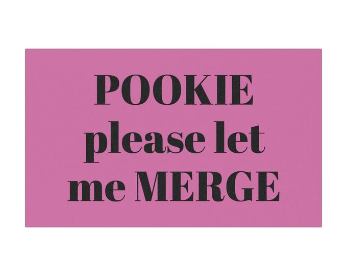 Humorous Car Magnet - 'Pookie Please Let Me Merge' - Funny Gift, Car Accessories, Vehicle Decor, Road Trip Essentials, Unique Gifts