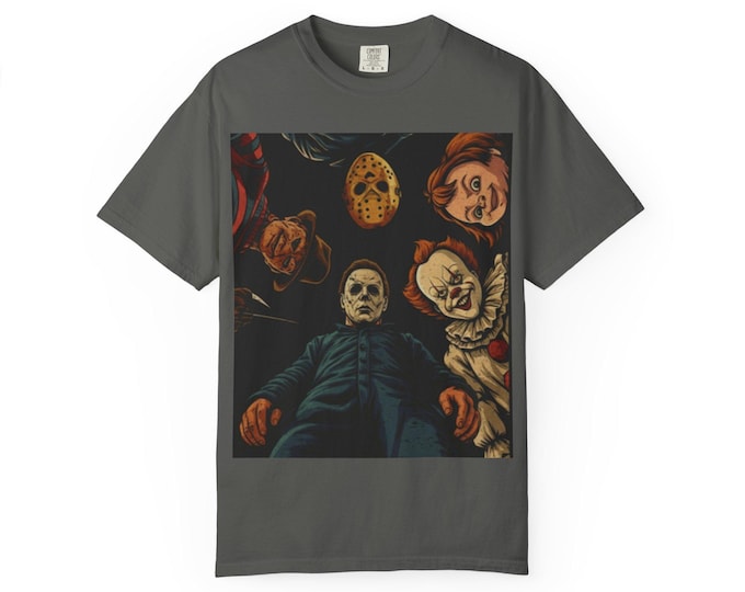 Horror-Themed Unisex T-Shirt for Fans, Spooky Graphic Tee, Halloween Apparel, Horror Movie Merch, Unique Gift for Nightmare Lovers