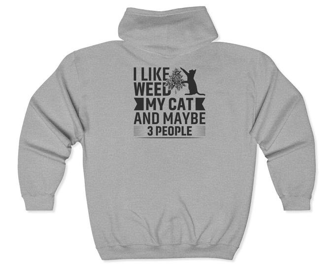 Medical Cannabis Zip-Up Hoodie, Unisex Heavy Blend Sweatshirt for 420 Enthusiasts, Gift for Cannabis Lovers, Cozy Lounge Wear