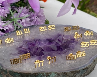 Engel Zahl Gold Ton Ohrringe Ohrstecker Numerologie Schmuck Spirituelles Erwachen
