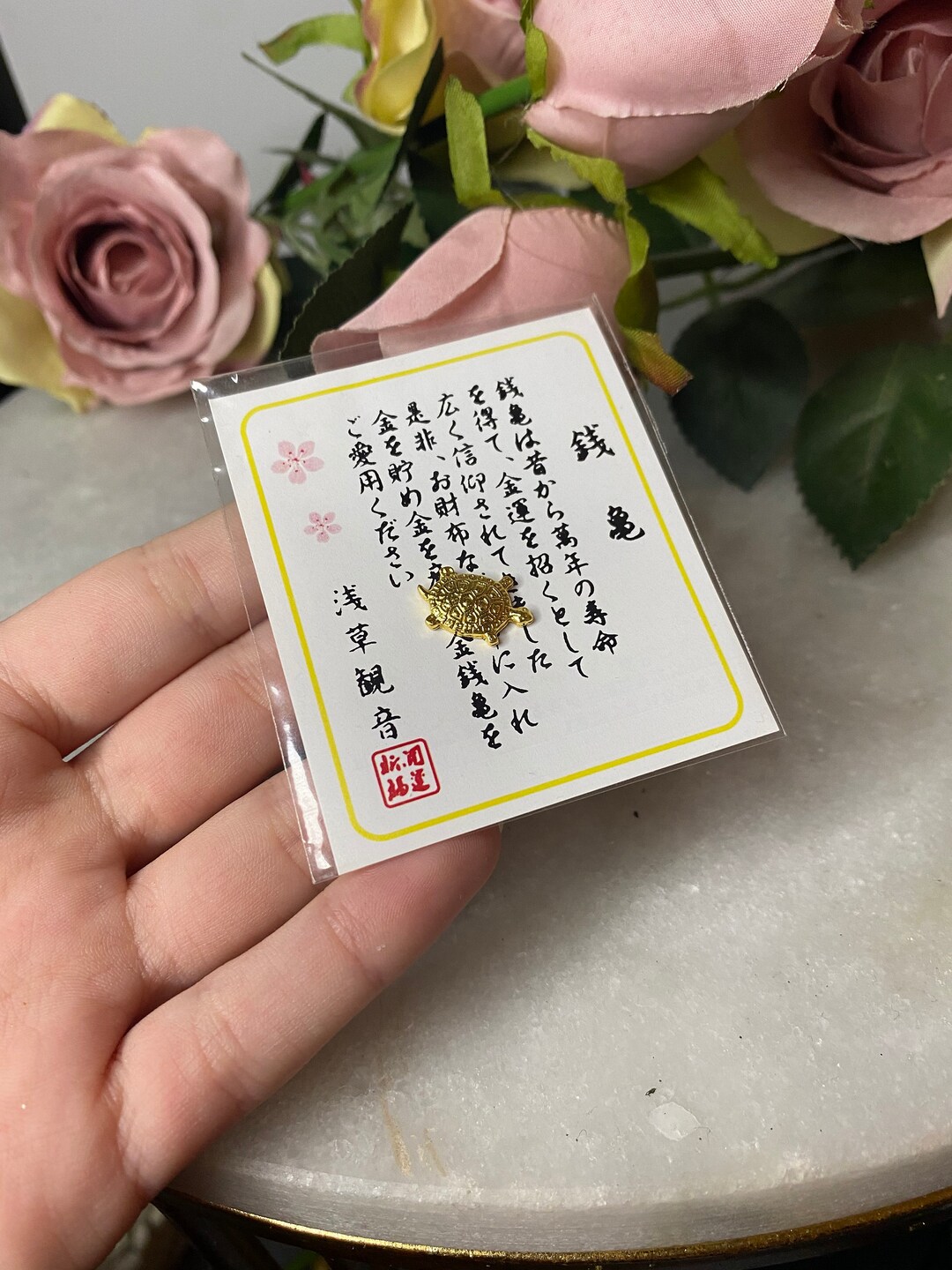 Feng Shui Golden Money Turtle Amulet – Luck & Wealth Talisman for Purse ...