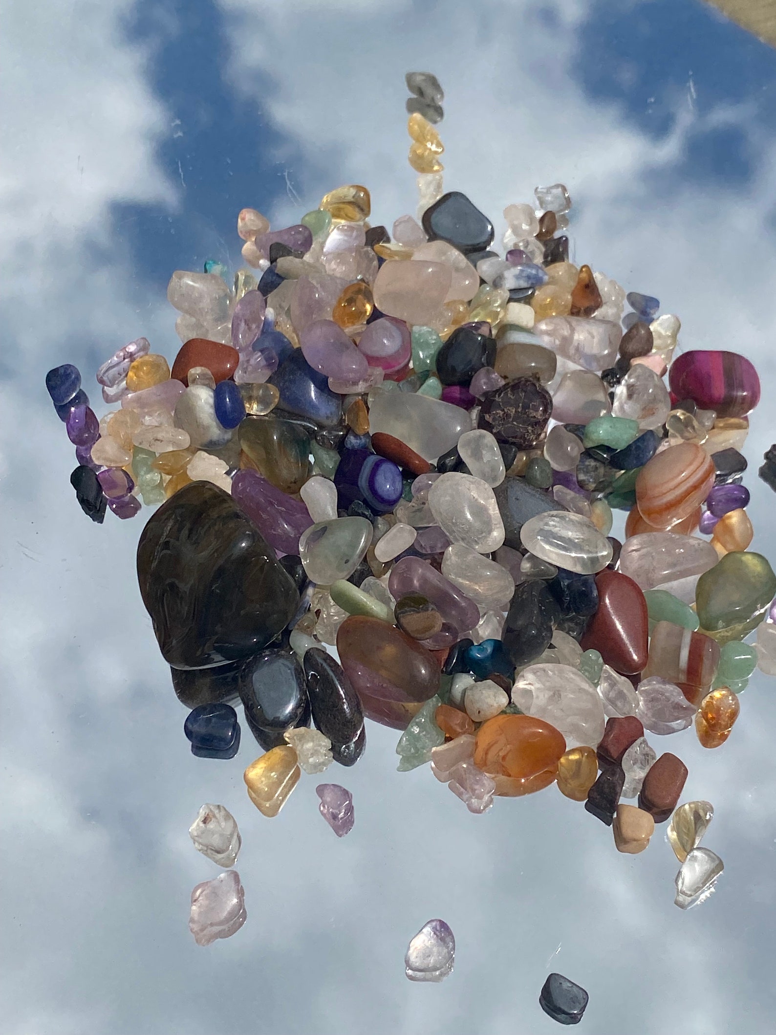 Surprise Crystal Confetti Scoop Luck Dip Crystal Bag Three Etsy