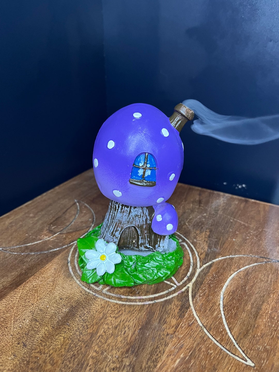 Purple Toadstool Incense Cone Holder Home Fragrance Quirky Etsy