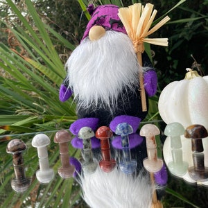 Mystery Crystal Healing Mushroom: Assorted Gemstone Tumble Stone (2cm)