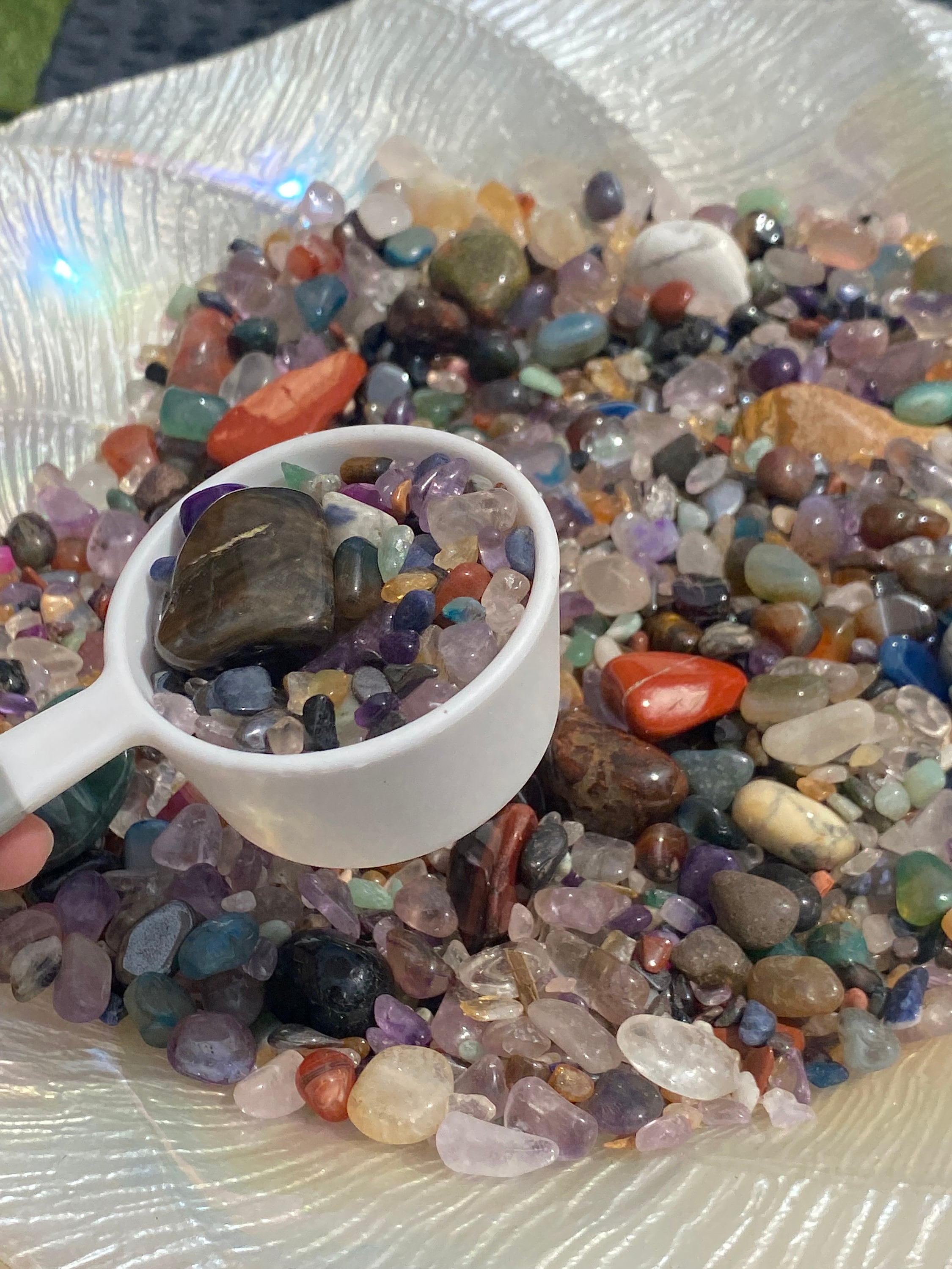 Surprise Crystal Confetti Scoop Luck Dip Crystal Bag Three Etsy