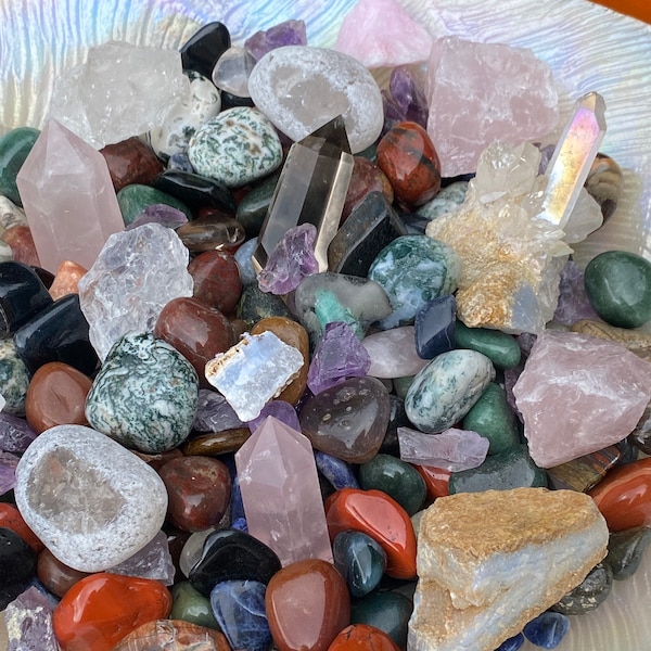 Mystery Crystal Box - Surprise Crystal Bag Mystery Crystal Selection Lucky Dip  Crystals  Crystal gift Intuitive Chosen Gemstone Healing