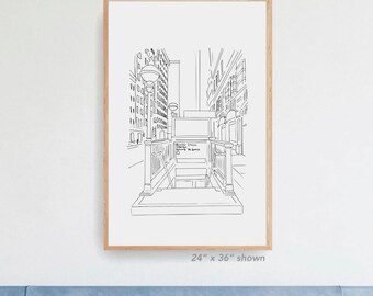 Nyc Subway Minimalist Poster - Etsy