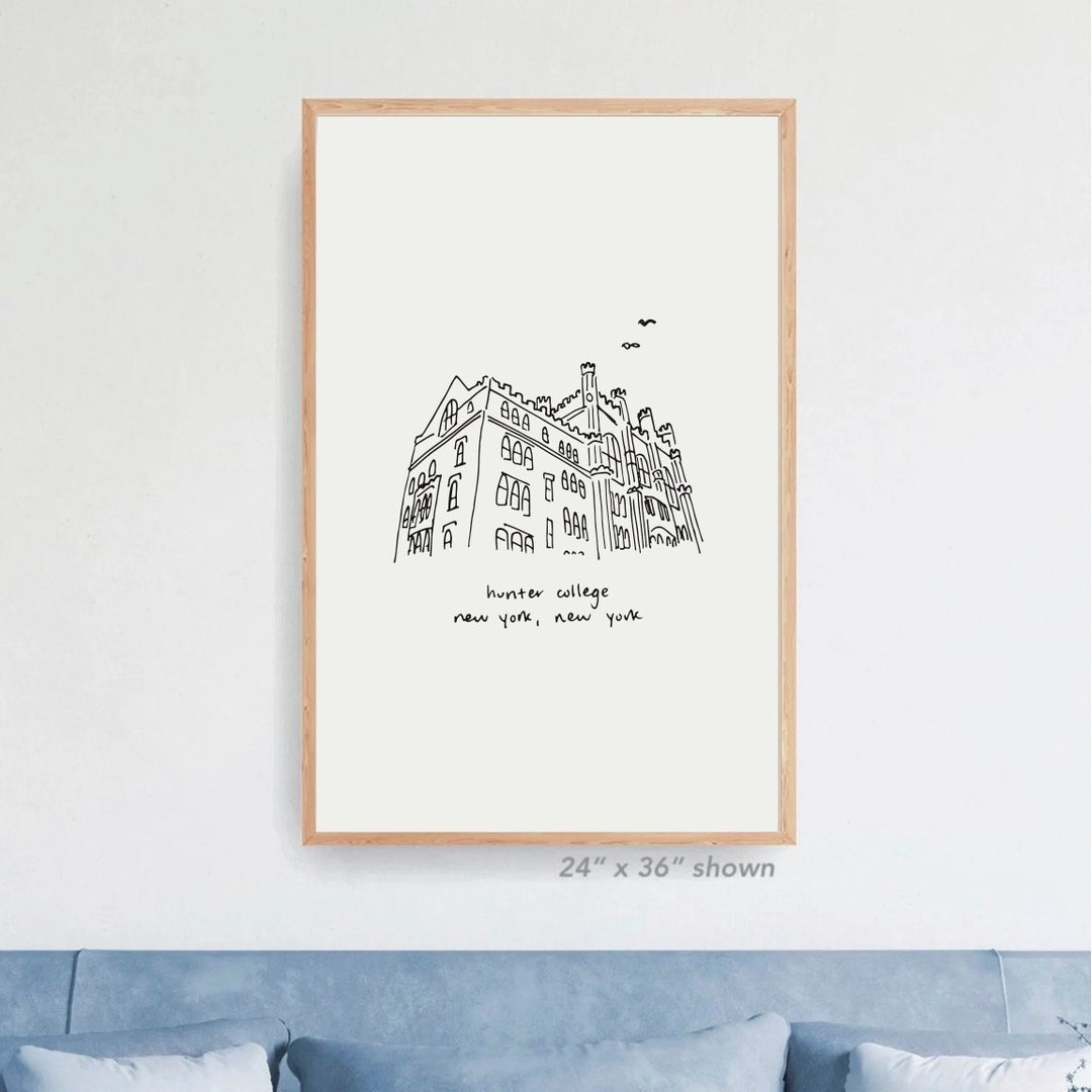 Hunter College NYC Campus Dorm Freshman Poster Print, Hunter College ...