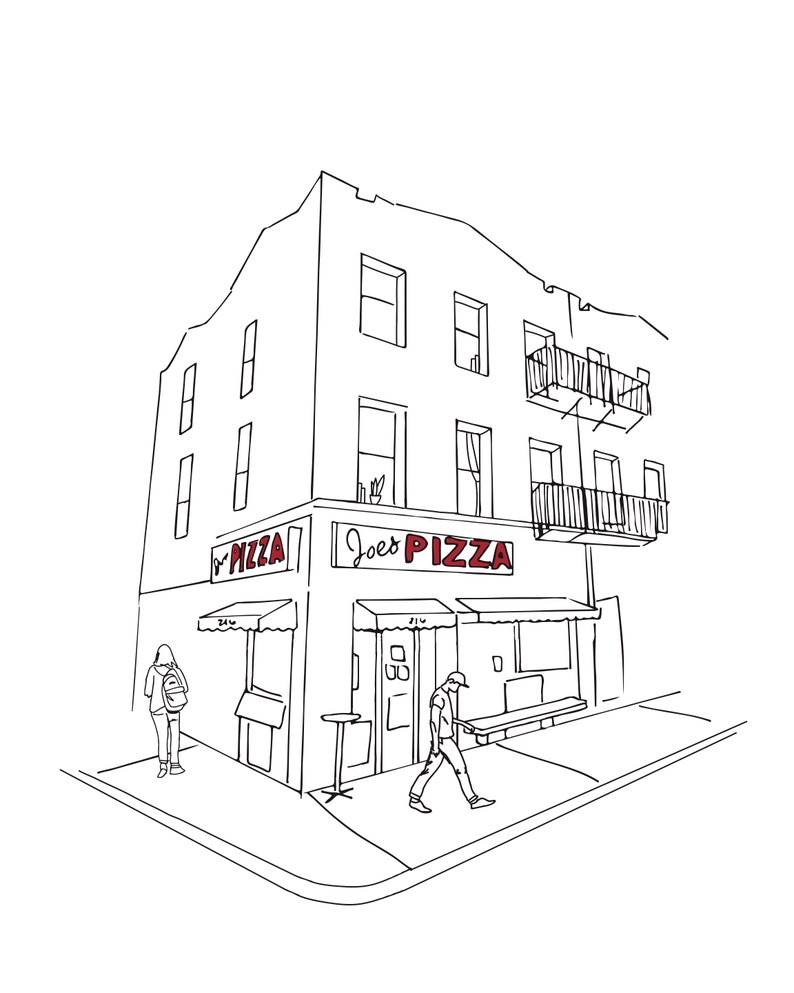 Joe's Pizza Print Joe's Pizza Poster Lower Manhattan Etsy
