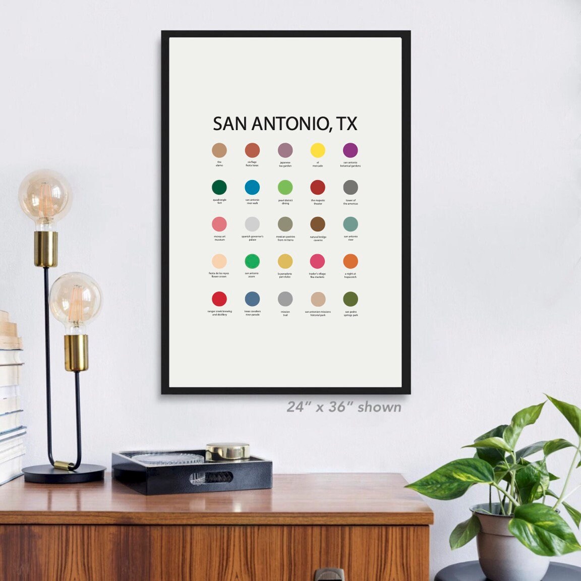 San Antonio Texas Color Palette San Antonio TX San Antonio - Etsy