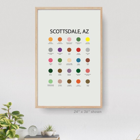Scottsdale Art Scottsdale Palette Print Scottsdale Print Etsy