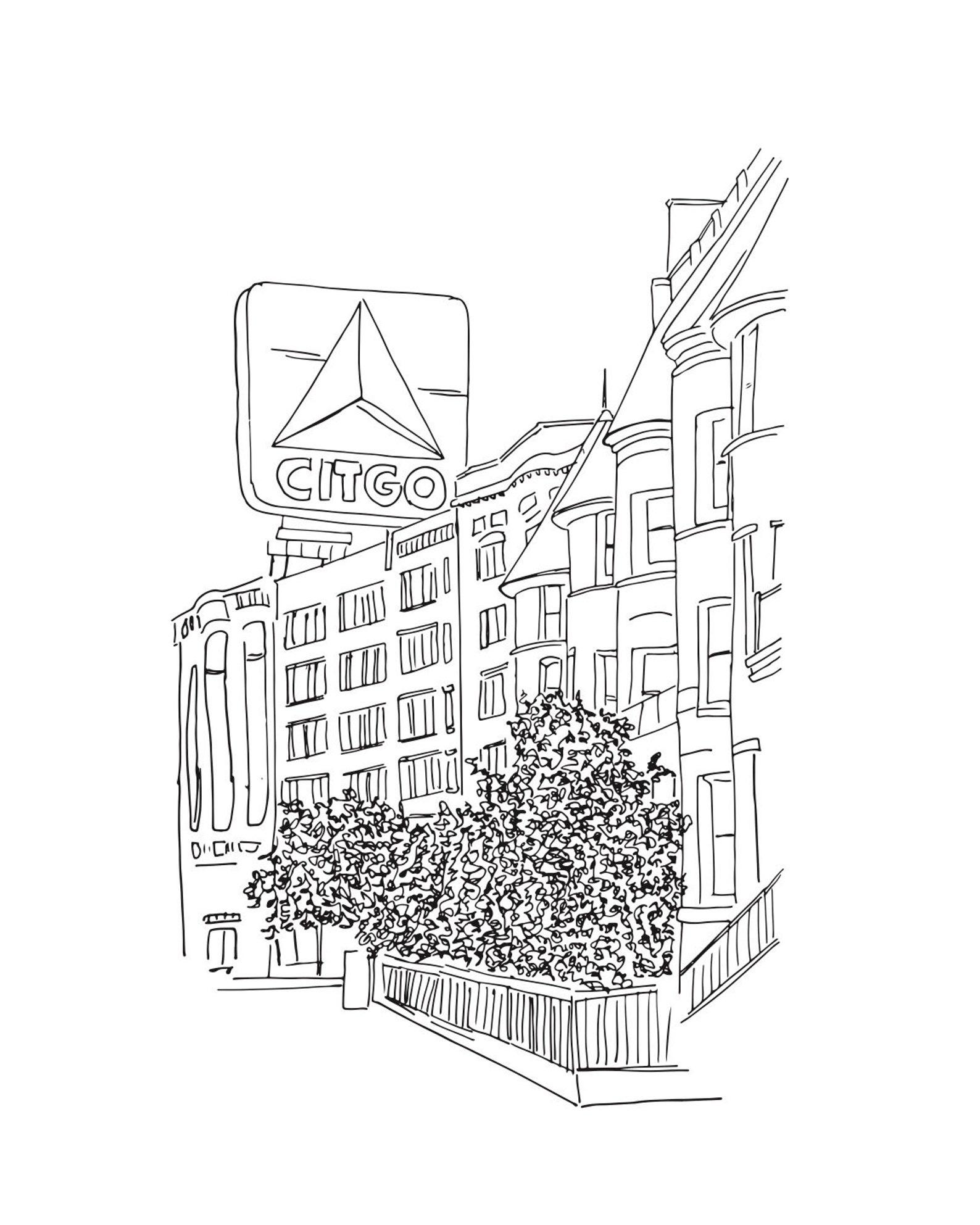 Citgo Sign Boston Art Print Boston Citgo Sign Poster Print - Etsy