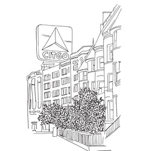 Citgo Sign Boston Art Print, Boston Citgo Sign Poster Print, Minimalist ...