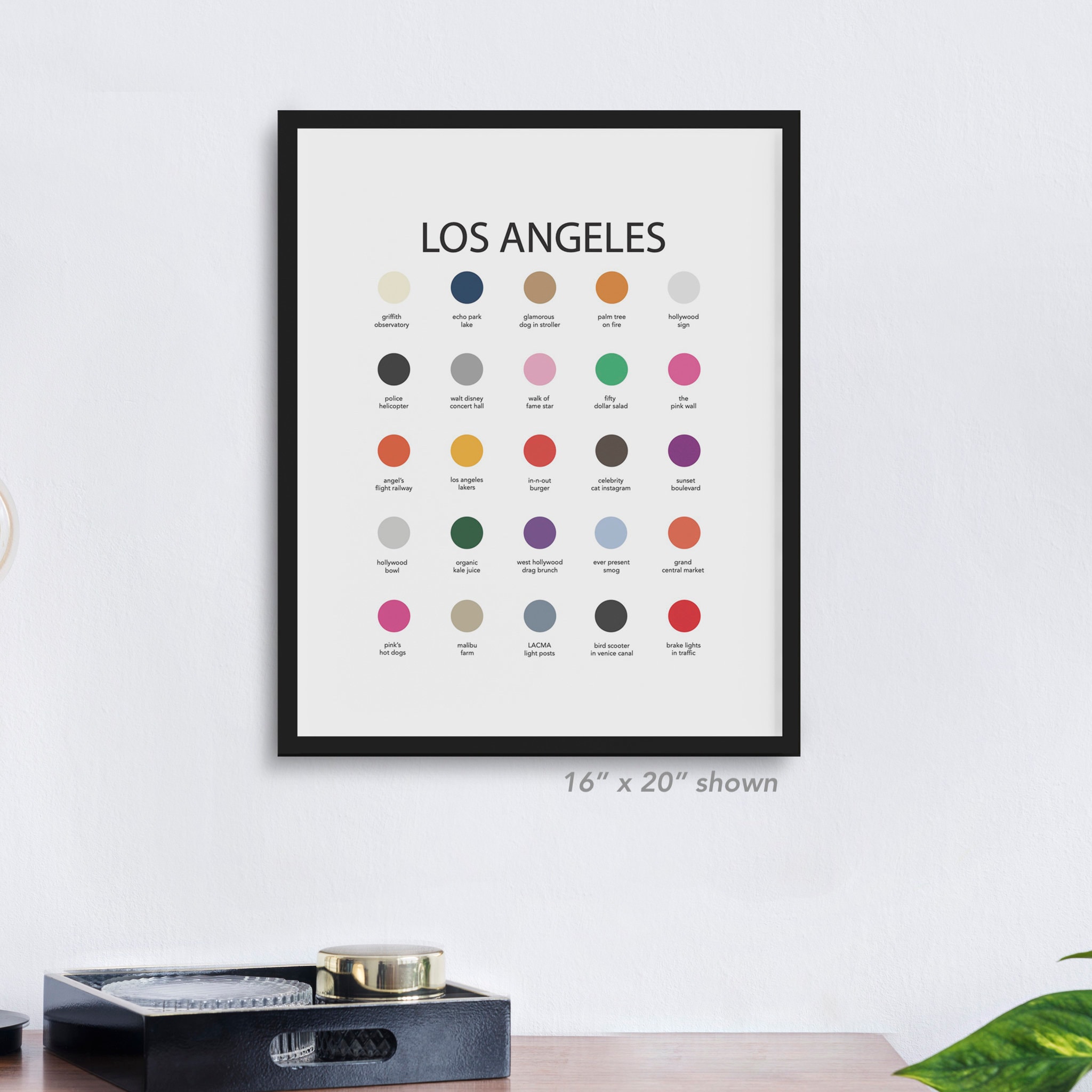 Print, Poster, Palette Home Art Poster, Map Angeles Print Minimalist Los Map, Los Decor, Los Angeles Color Etsy Angeles LA Wall Los City - Angeles