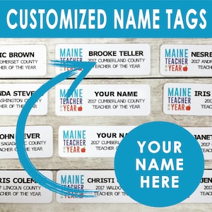 Personalized Professional BUSINESS or Company NAME BADGES, Customized Office Employee and Staff Work Name Badge Tags with Magnetic Backing