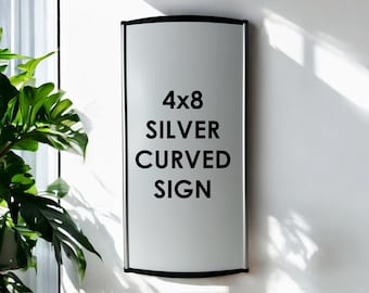 Office Restroom Sign – Printed Door Sign – Custom Curved Office Sign – Modern Door Sign – Hallway Logo Sign – Office Door or Wall Sign