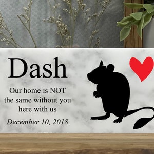 Pet Gerbil Memorial Stone - Personalized Memorial - Personalized Gift - Custom Gerbil Memorial -  - grave - Burial - Pet Home Decor