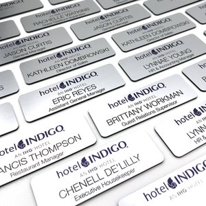PERSONALIZED BUSINESS or Professional Company Employee Name Logo Design BADGE, Custom Text Magnetic Office Staff Name Tags for Work