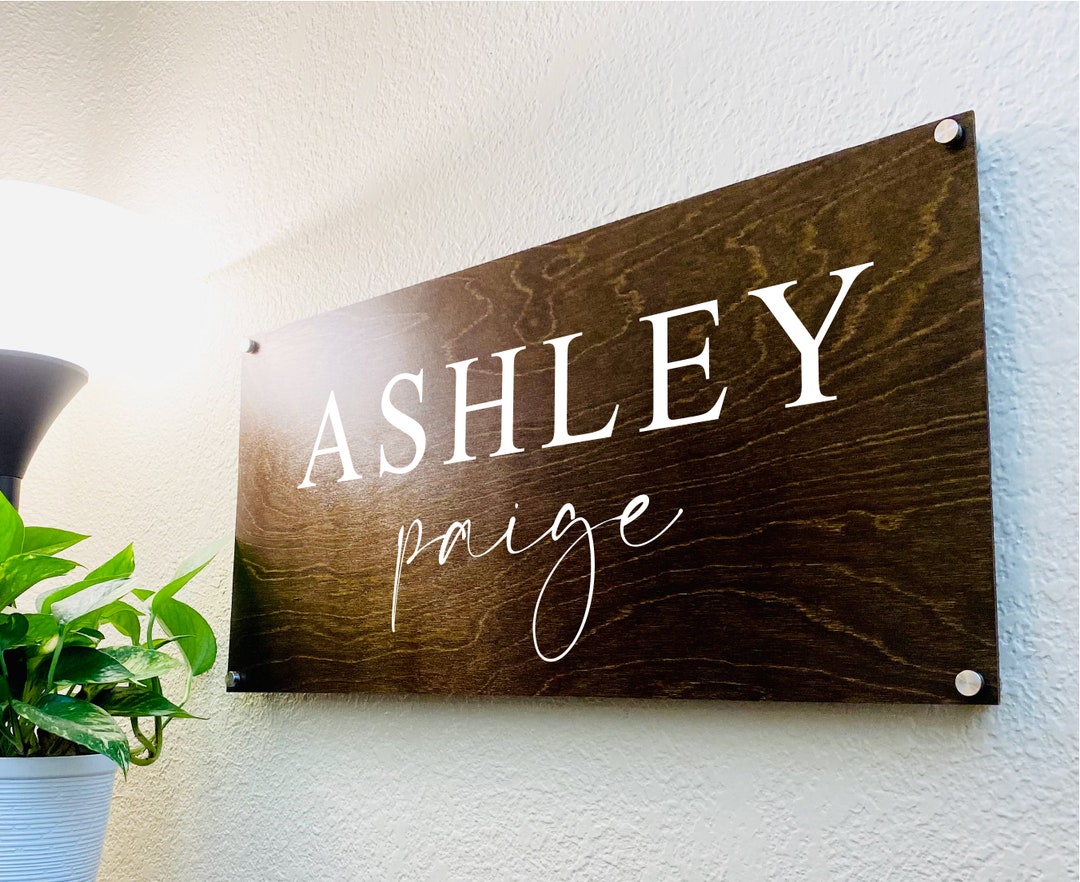 REAL Wood Name Sign | Kids Name Sign | Kids Room Sign | White Sign ...