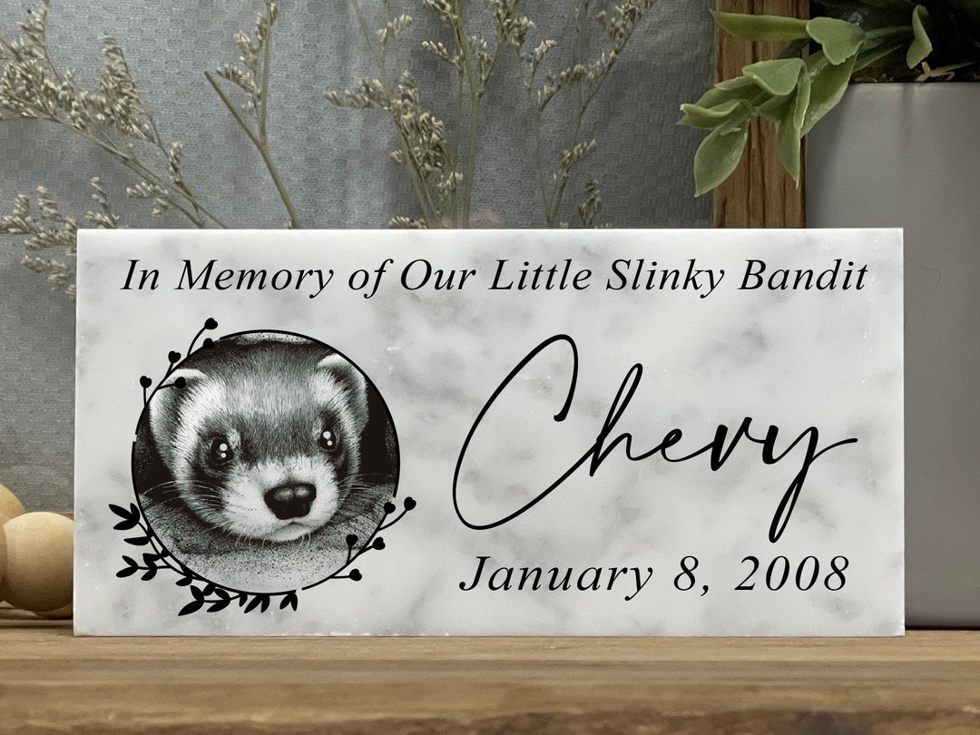 Pet Ferret Memorial Stone Personalized Gift Pet Ferret Etsy