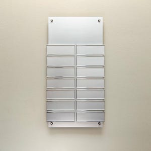 Acrylic Directory Sign – 12x24 Inches Silver Directory Sign With Holder ...