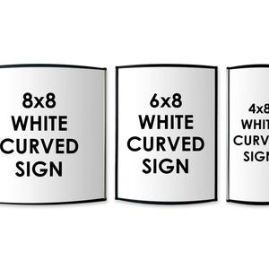 Personalized Curved Office Sign: 8x8 Inch Door Plaque With Custom Logo ...