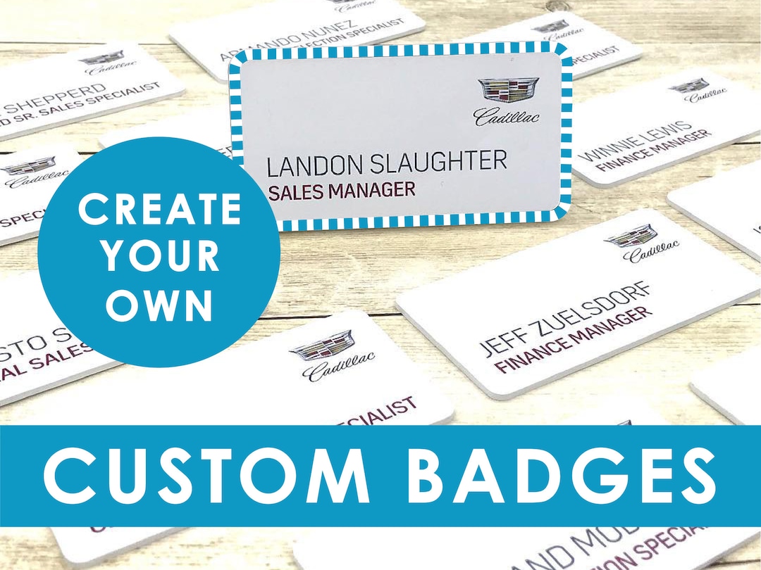 Custom Name Badges | Create Your Own Name Tag | Business Employee Name ...